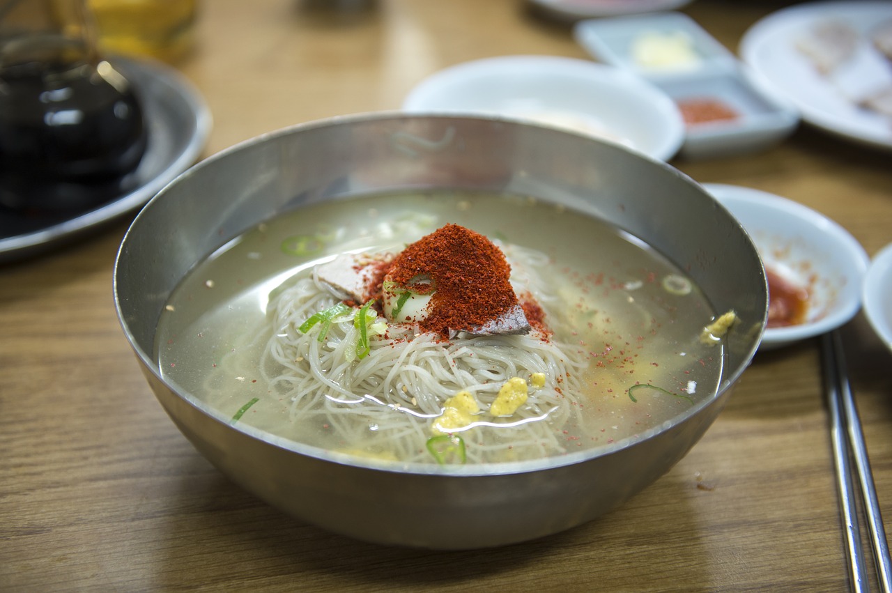 Korėjiečių Maistas, Pyongyang Šaldyti Makaronai, Šalti Makaronai, Grikiai, Jei, Nemokamos Nuotraukos,  Nemokama Licenzija