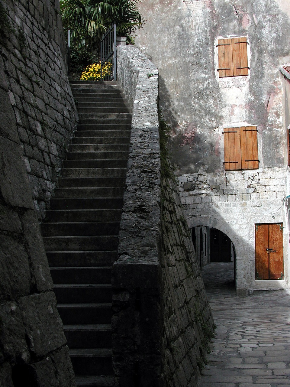 Kotor, Montenegro, Laiptai, Žingsniai, Senamiestis, Sieninis Miestas, Kelionė, Viduržemio Jūros, Senas, Architektūra
