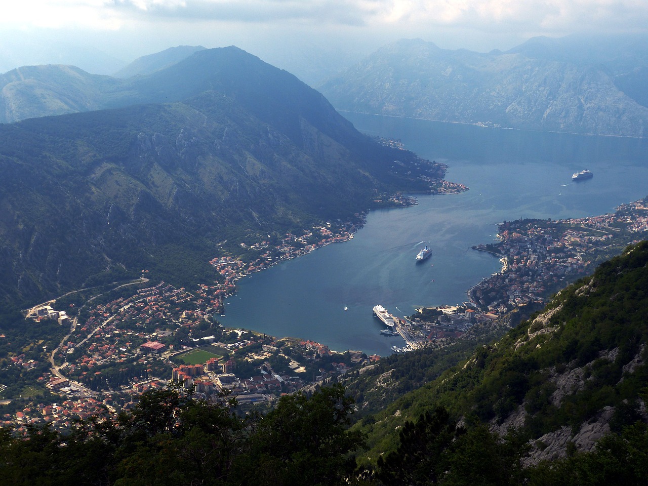 Kotor,  Montenegro,  Vaizdas,  Balkanų,  Senamiestis,  Unesco,  Pasaulinis Paveldas,  Adrijos Jūra,  Stogai,  Kraštovaizdis