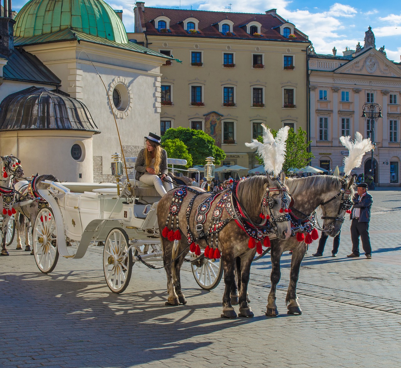 Krakow, Polga, Europa, Vagonas, Taksi, Arklys, Plotas, Centras, Nemokamos Nuotraukos,  Nemokama Licenzija