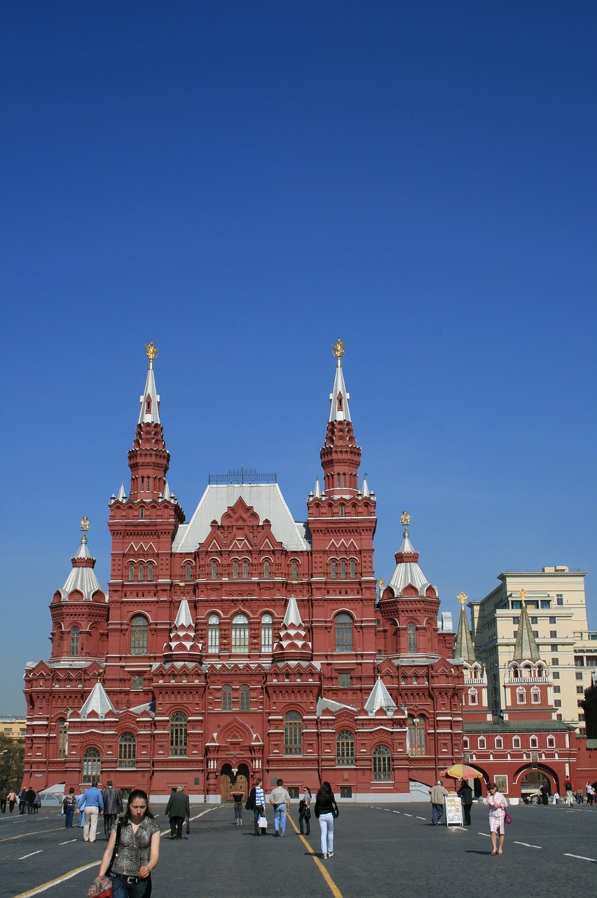 Kremlius, Raudonas Kvadratas, Mėlynas Dangus, Valstybinės Istorijos Muziejus, Neo-Rusų Dizainas, Neo-Rusų Architektūra, Rusija, Nemokamos Nuotraukos,  Nemokama Licenzija