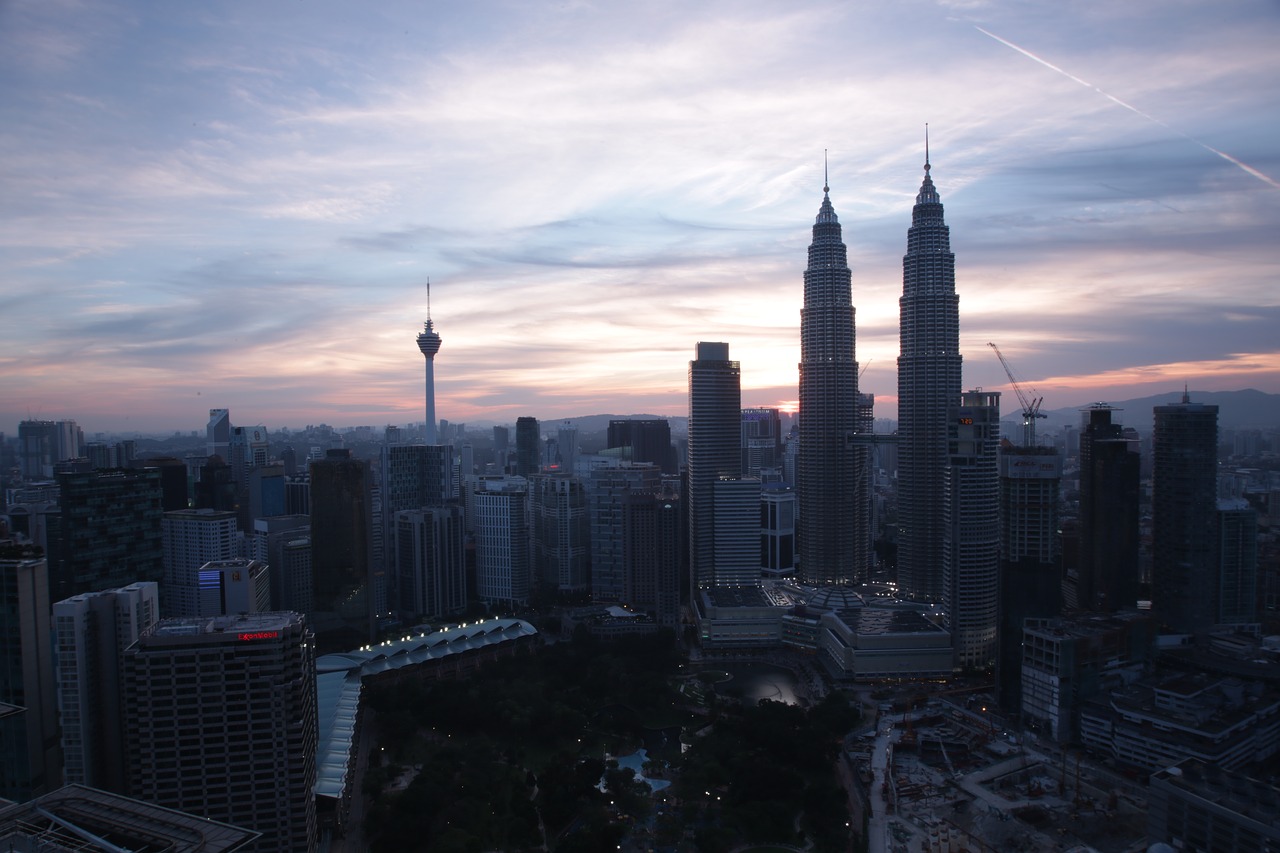 Kuala Lumpur, Malaizija, Dvynio Bokštas, Orientyras, Turizmas, Dangus, Kraštovaizdis, Pastatas, Architektūra, Dangoraižis