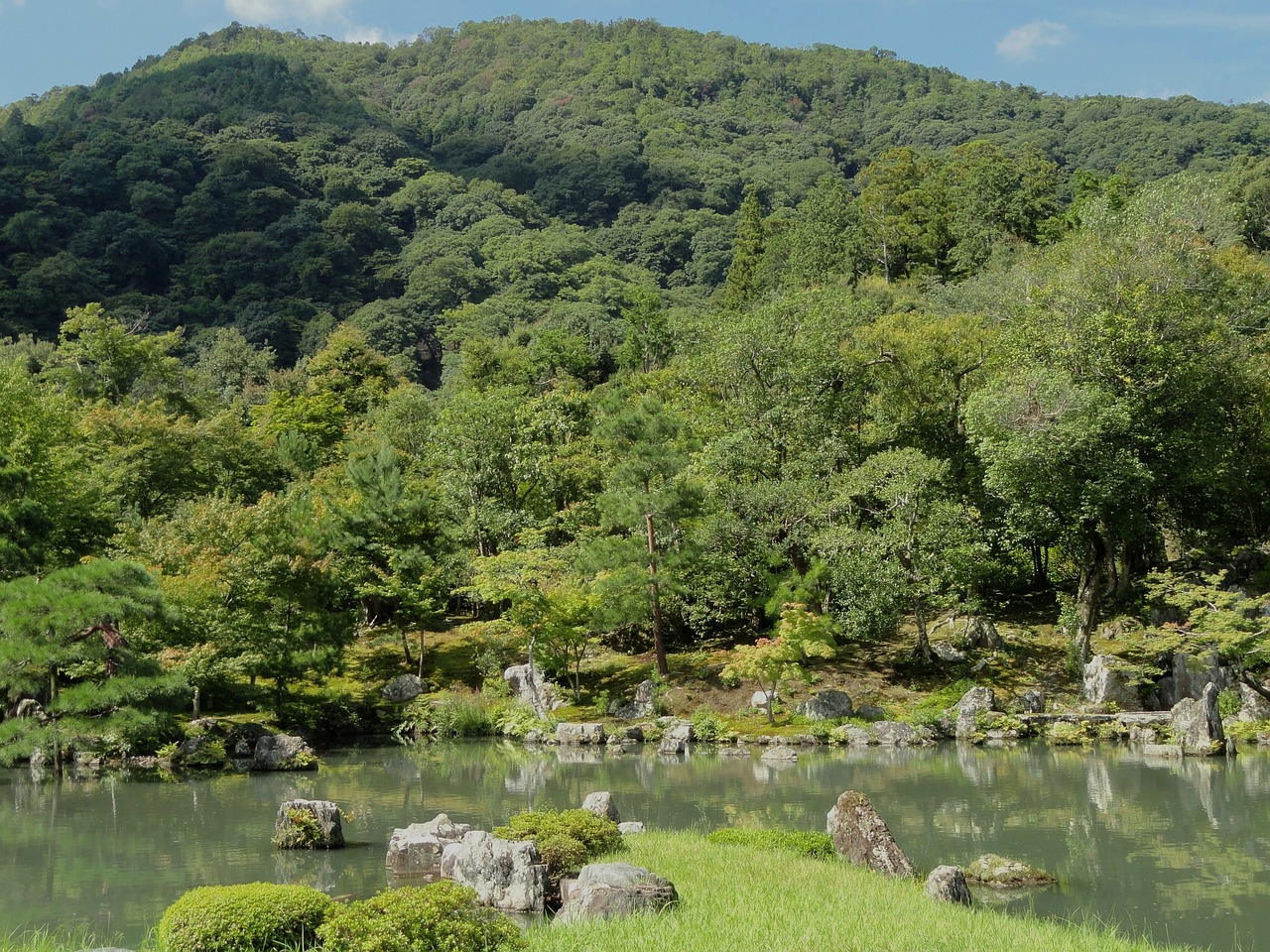 Kyoto, Japonija, Kraštovaizdis, Miškas, Medžiai, Miškai, Vaizdingas, Kalnai, Srautas, Vanduo