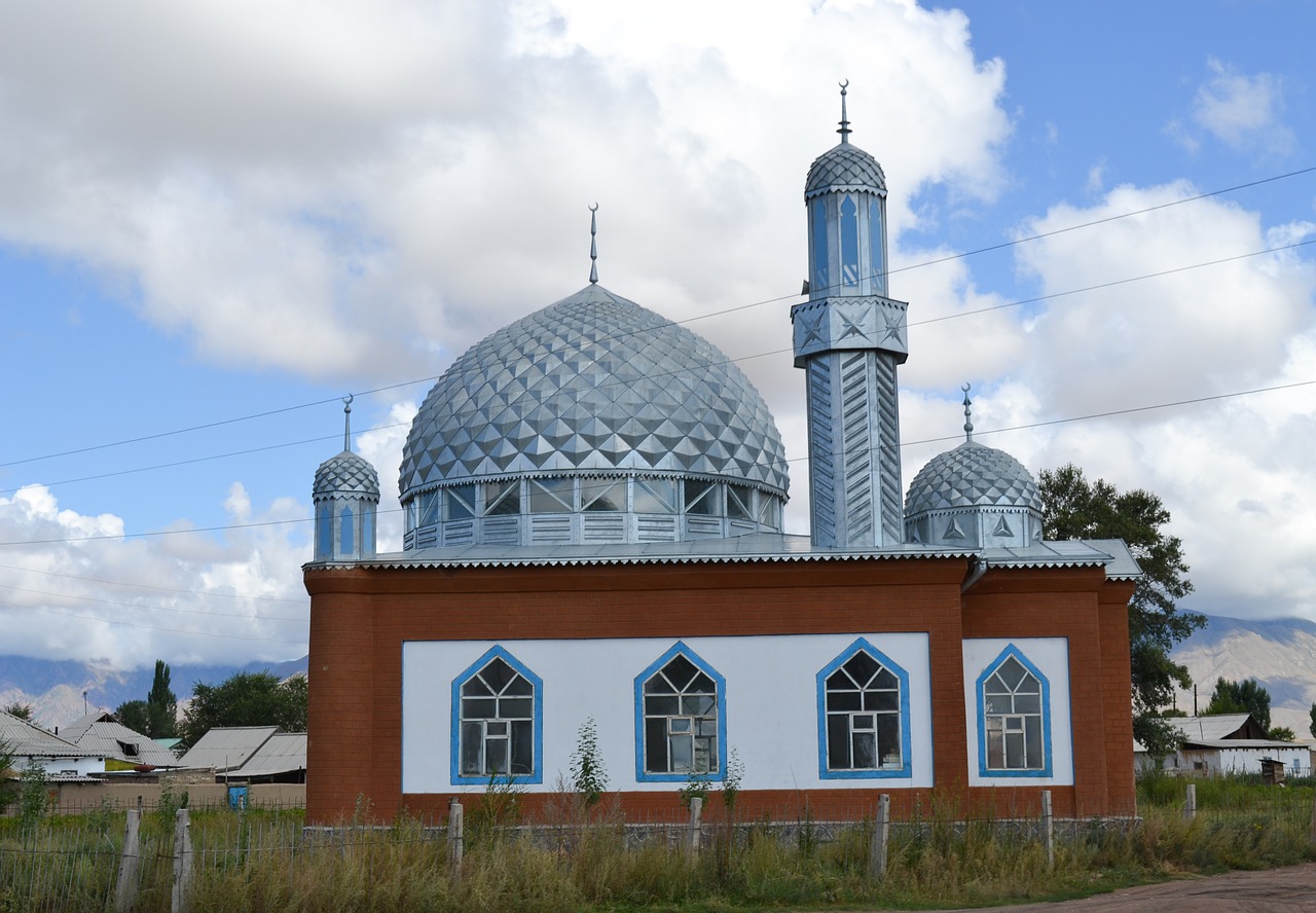 Kirgizija,  Mečetė,  Islamas,  Minaretas,  Kupolas, Nemokamos Nuotraukos,  Nemokama Licenzija