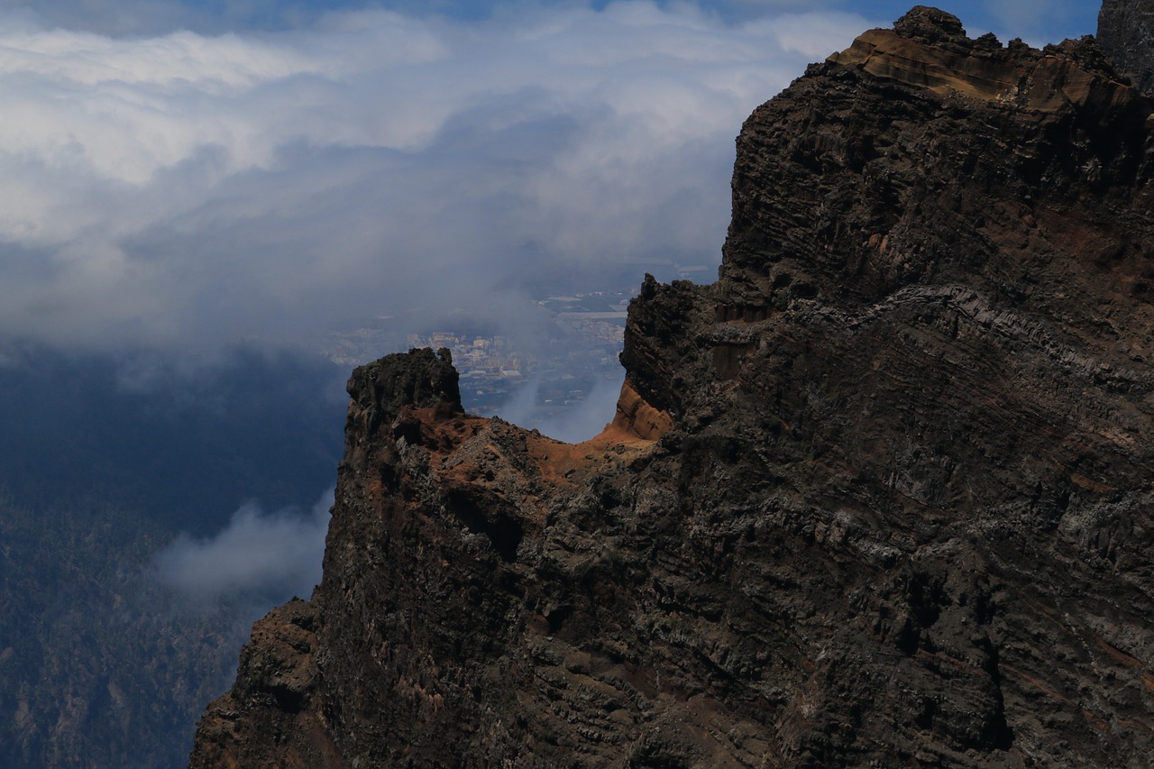 La Palma, Roque, De Los Muchachos, 2426M, Kanarų Salos, La Isla Bonita, Panorama, Vandenynas, Debesys, Caldera De Taburiente