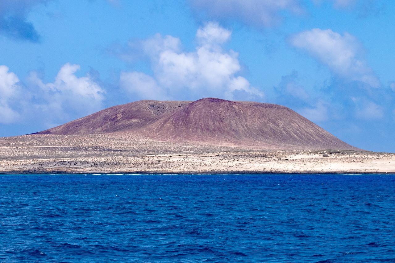 La Graciosa, Kanarų Salos, Vulkanas, Ispanija, Afrika, Jūra, Vanduo, Kranto, Vaizdas, Kraštovaizdis