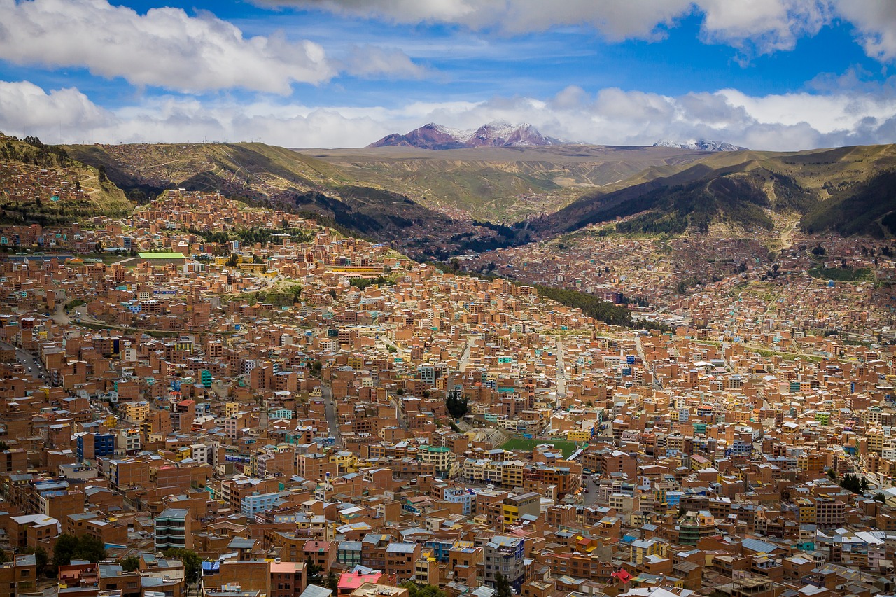 La Paz, Į Pietus, Amerikietis, La, Paz, Bolivija, Kapitalas, Miestas, Architektūra, Miesto Panorama