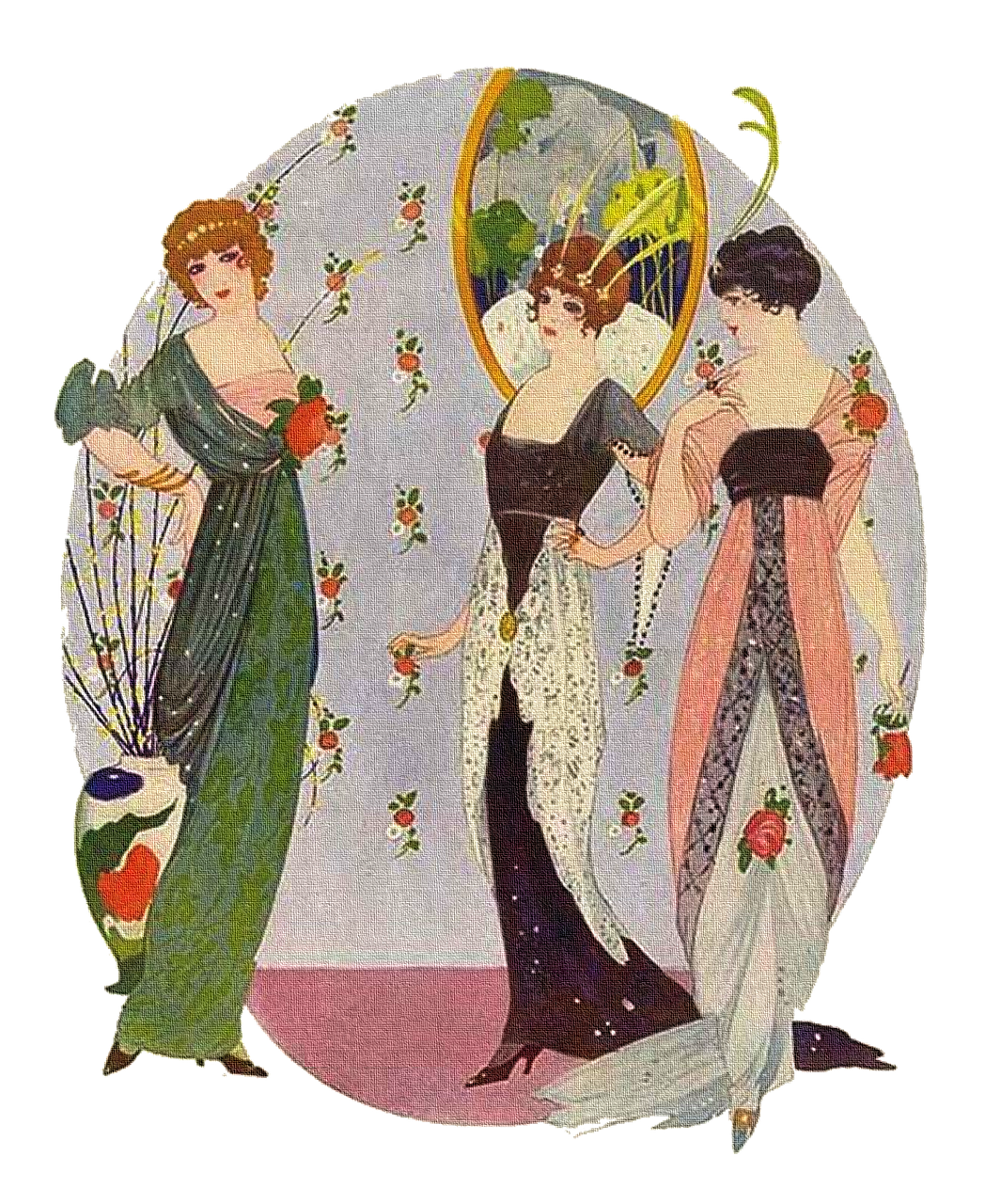 Moterys, 1920 M ., Suknelės, Mada, Popierius, Vintage, Senas, Senovinis, Derliaus Popierius, Tekstūra