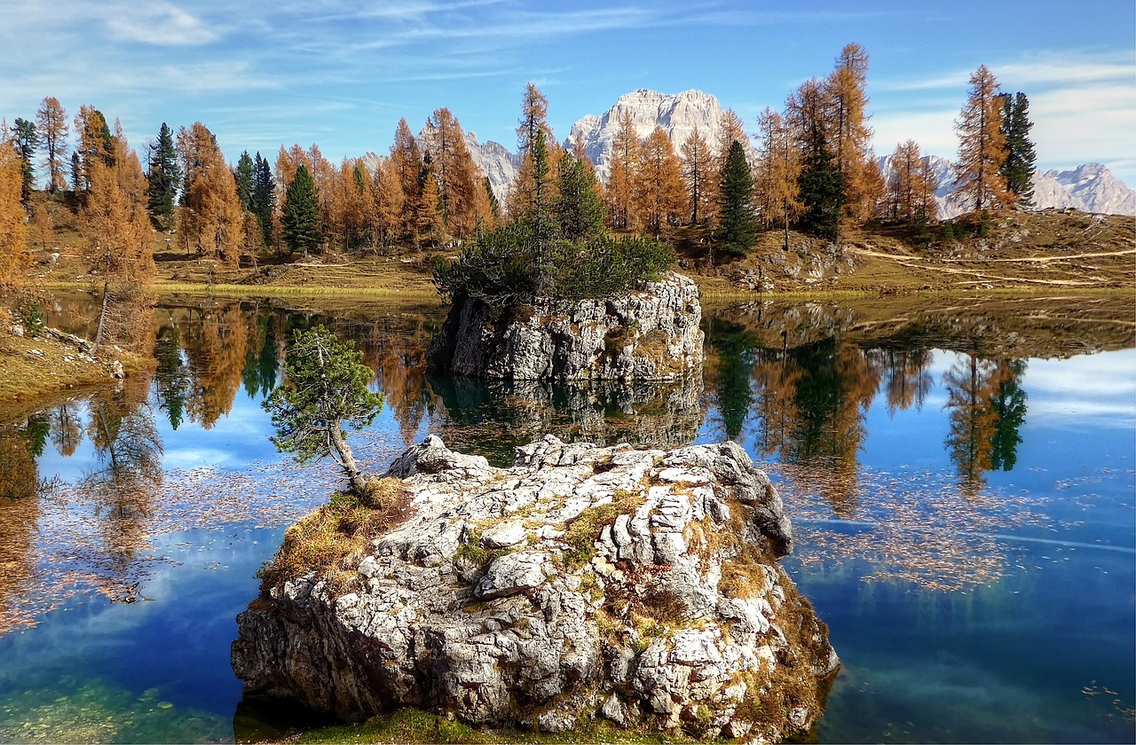 Lago Federa,  Sorapis,  Dolomitai,  Kalnai,  Pobūdį,  Italija,  Kraštovaizdis,  Alpine,  Alpių Panorama,  Dangus