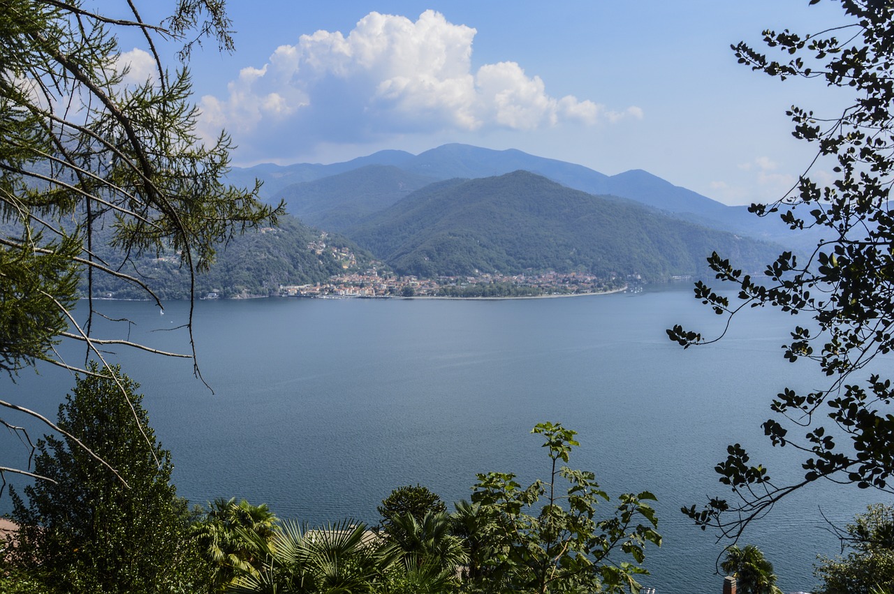 Lago Maggiore, Lago, Ežeras, Debesis, Kraštovaizdis, Italy, Šventė, Panorama, Gamta, Mėlyna Valanda