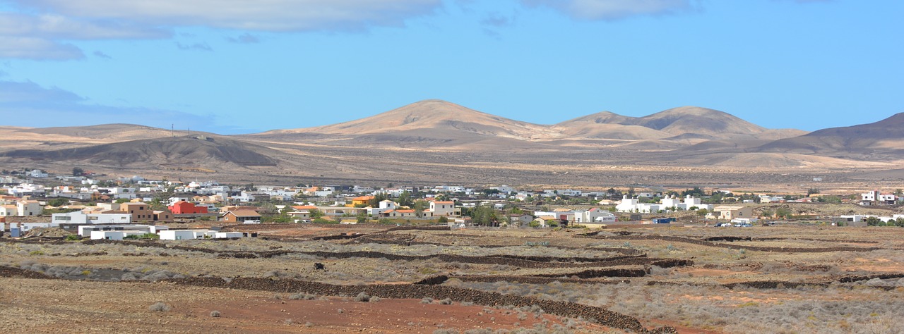 Lajares, Fuerteventura, Kaimas, Vaizdas, Panorama, Namai, Kalnai, Oras, Nemokamos Nuotraukos,  Nemokama Licenzija