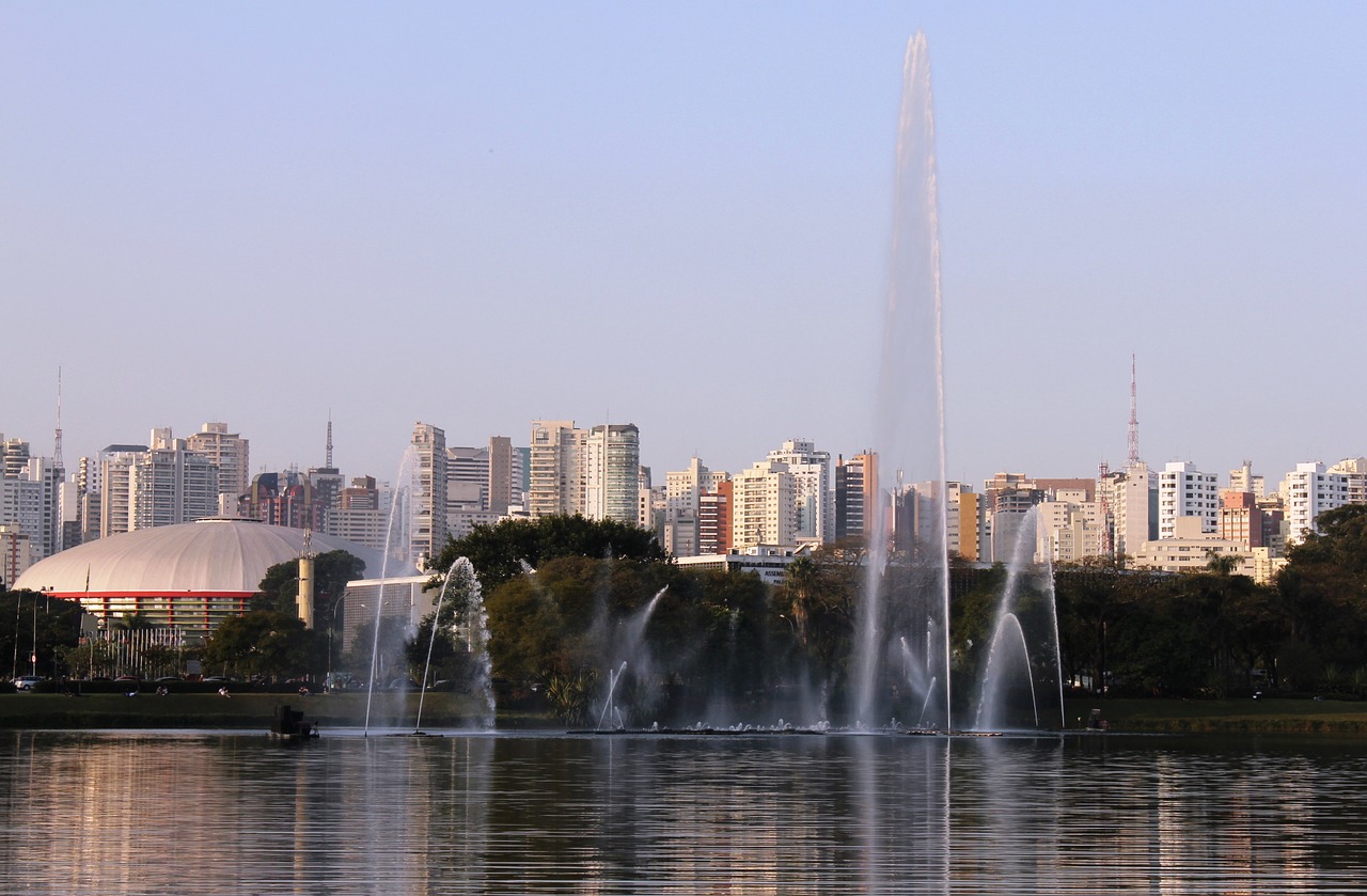 Ežeras, Ibirapuera Parkas, San Paulas, Fontanas, Vanduo, Dirbtinis Ežeras, Šokių Vandenys, Dangus, Nemokamos Nuotraukos,  Nemokama Licenzija