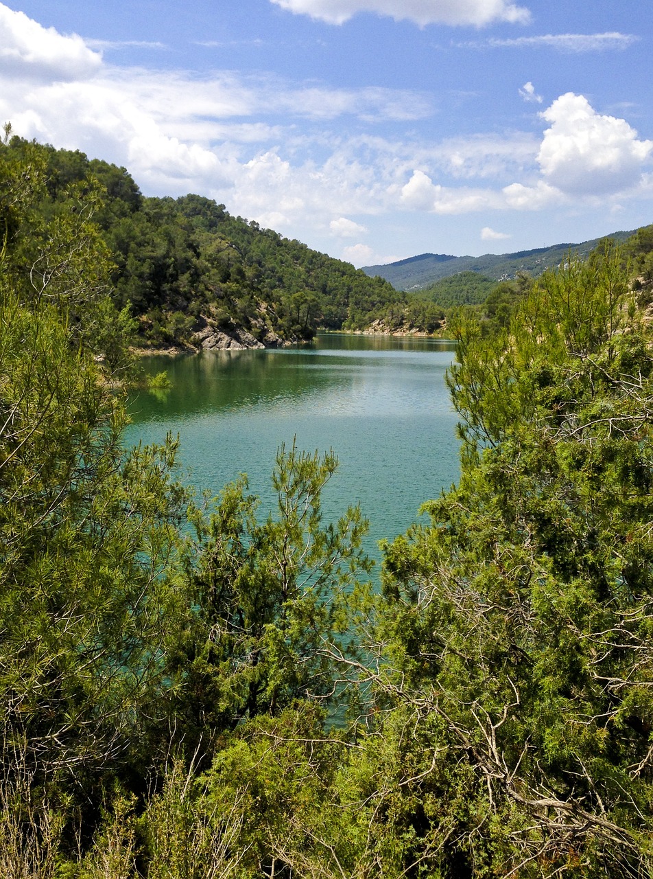 Maestrazgo, Comunitat Valenciana, Ežeras, Vanduo, Kraštovaizdis, Kalnas, Miškas, Kalninis Ežeras, Saulėtas, Nemokamos Nuotraukos