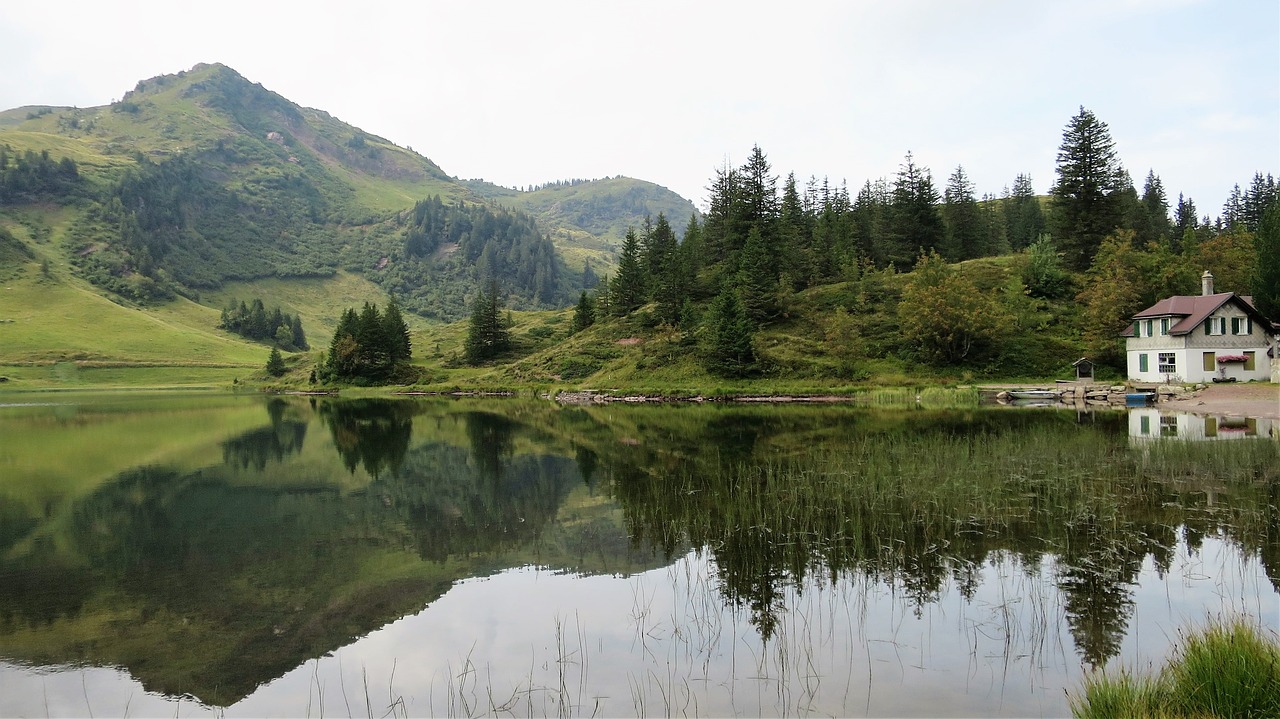 Ežeras, Šveicarija, Alpės, Kraštovaizdis, Kalnas, Atspindys, Peizažas, Swiss, Alpių, Nemokamos Nuotraukos