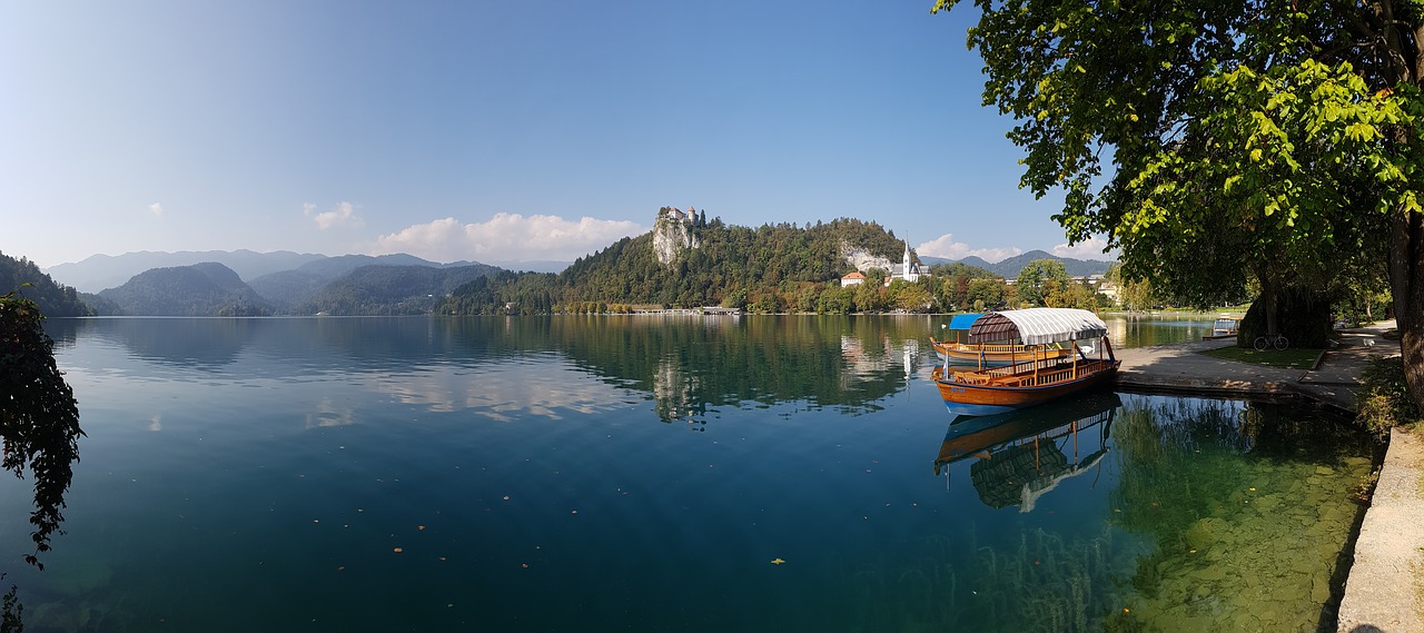 Ežeras, Pilis, Valtis, Kelionė, Gamta, Kalnas, Bled, Slovenia, Europa, Kraštovaizdis