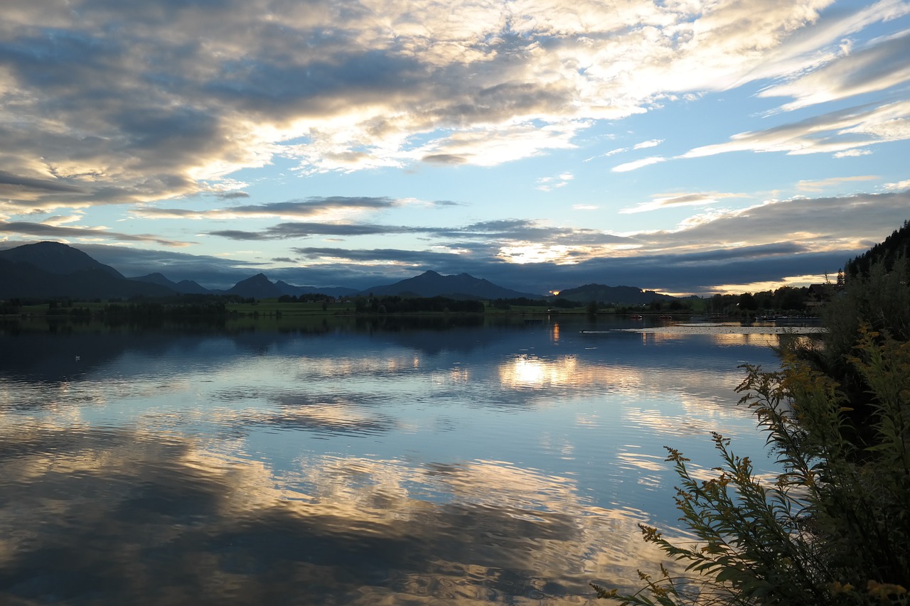 Ežeras, Apmąstymai, Kalnų Panorama, Panorama, Kalnai, Allgäu, Atsigavimas, Tylus, Atsipalaidavimas, Gamta