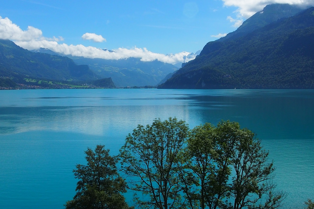 Ežeras, Kalnai, Ežeras Thun, Nuotaika, Šveicarija, Kraštovaizdis, Nemokamos Nuotraukos,  Nemokama Licenzija