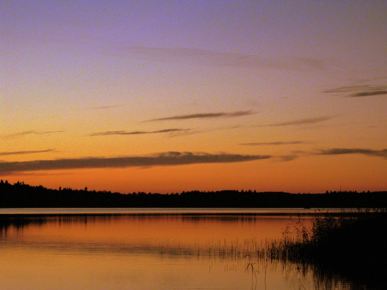 Ežeras, Švedija, Vakaras, Abendstimmung, Afterglow, Gamta, Vienatvė, Tylus, Vakarinė Šviesa, Nemokamos Nuotraukos