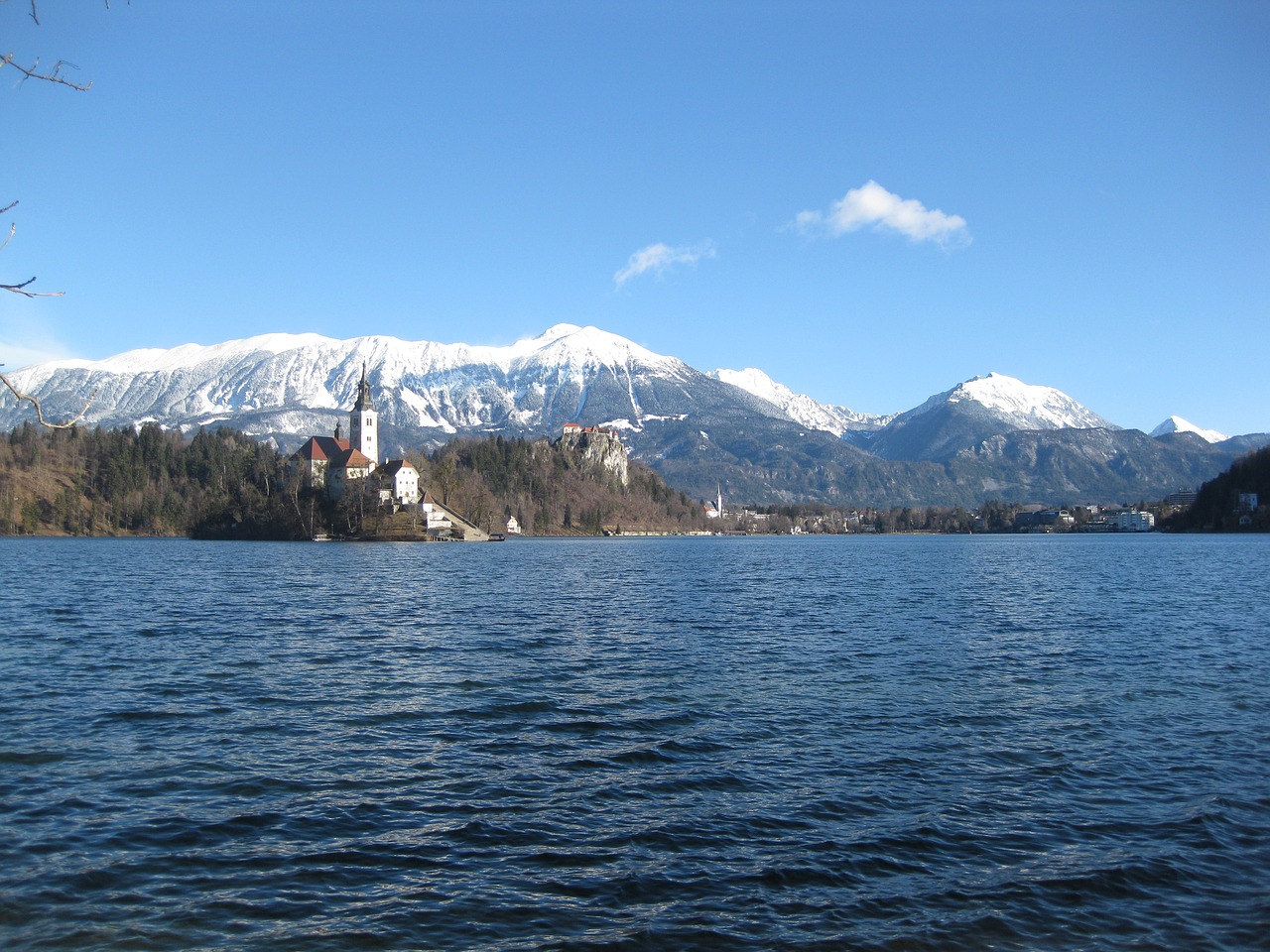 Ežeras, Kalnai, Pilis, Kraštovaizdis, Bled, Slovenia, Žiema, Nemokamos Nuotraukos,  Nemokama Licenzija