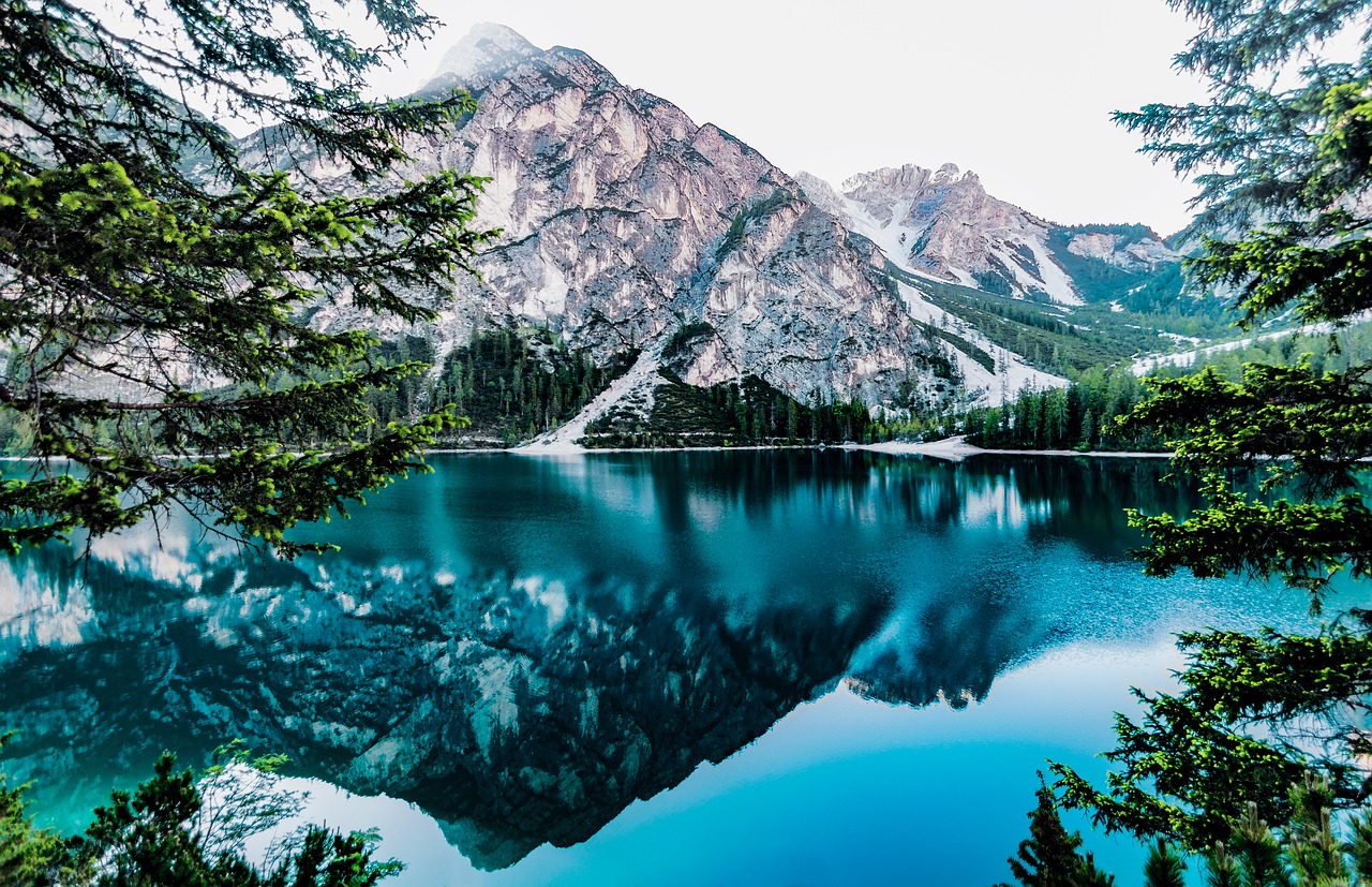 Ežeras, Kalninis Ežeras, Veidrodis, Vanduo, Gamta, Bergsee, Kraštovaizdis, Tapetai, Fono Paveikslėlis, Dolomitai