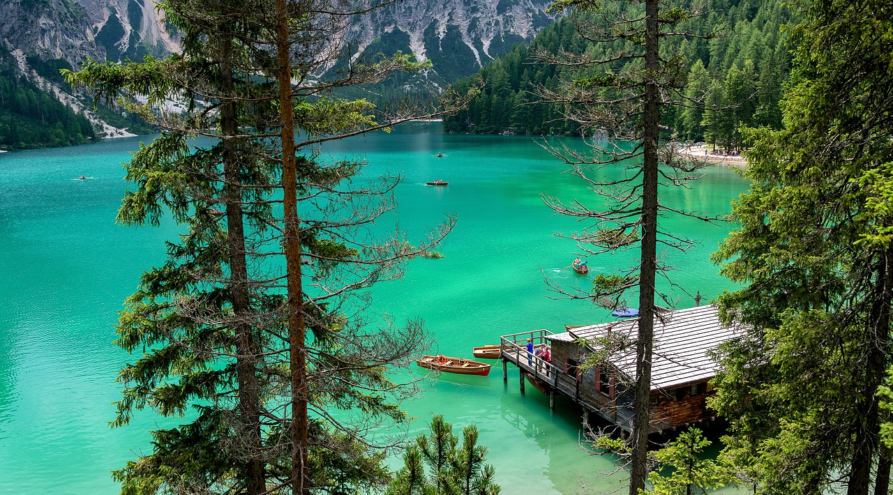 Ežeras, Braies, Alpės, Kelionė, Italy, Dolomitai, Vanduo, Kraštovaizdis, Gamta, Ežerai