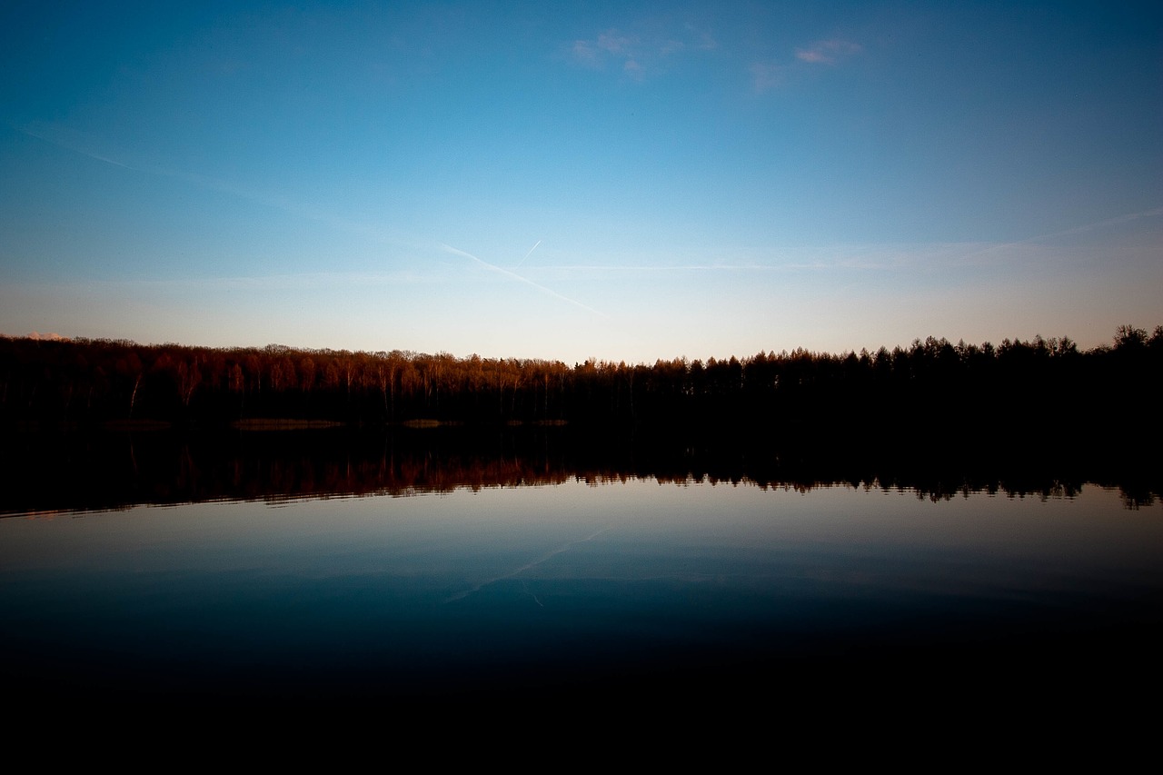 Ežeras, Vanduo, Atspindys, Gamta, Saulėlydis, Dusk, Medžiai, Miškas, Dangus, Nemokamos Nuotraukos