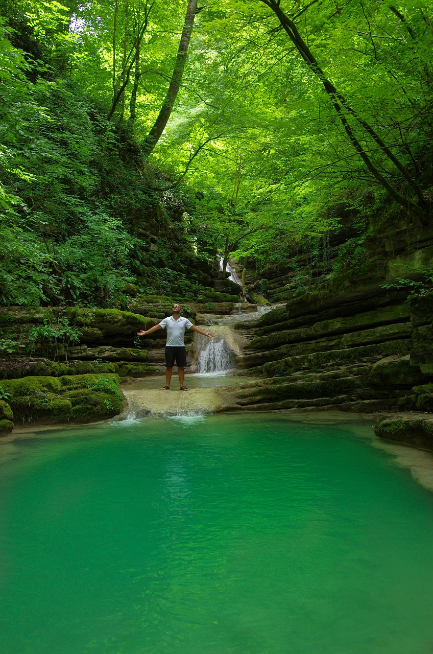 Ežeras, Miškas, Krioklys, Sinop, Medžiai, Žalias, Vanduo, Žmogus, Kraštovaizdis, Turkija