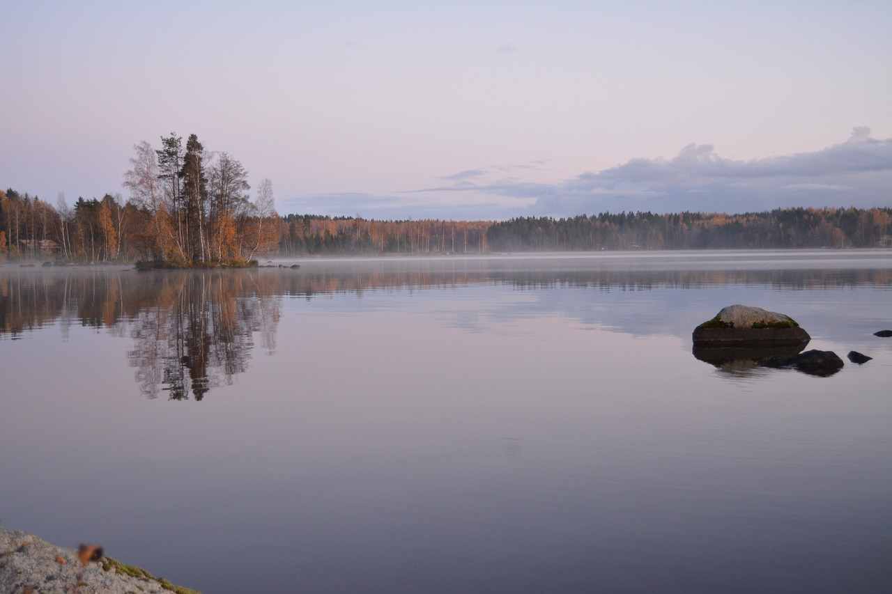Ežeras, Ruduo, Suomių, Kritimo Spalvos, Archipelagas, Vanduo, Kraštovaizdis, Gamta, Papludimys, Vaizdingas