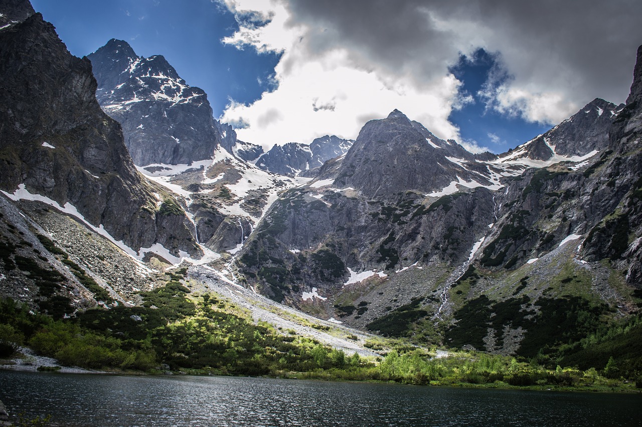 Ežeras,  Kalnai,  Debesys,  Dangus,  Kalninis Ežeras,  Tatras,  Dangus,  Be Honoraro Mokesčio, Nemokamos Nuotraukos,  Nemokama Licenzija