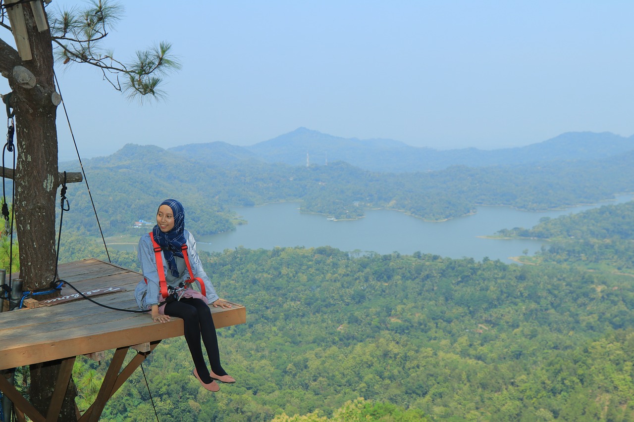 Ežeras,  Indonezija,  Didelis,  Peržiūrėti,  Nuostabu,  Nuotykių,  Kalnų,  Gražus,  Pobūdį,  Žalias