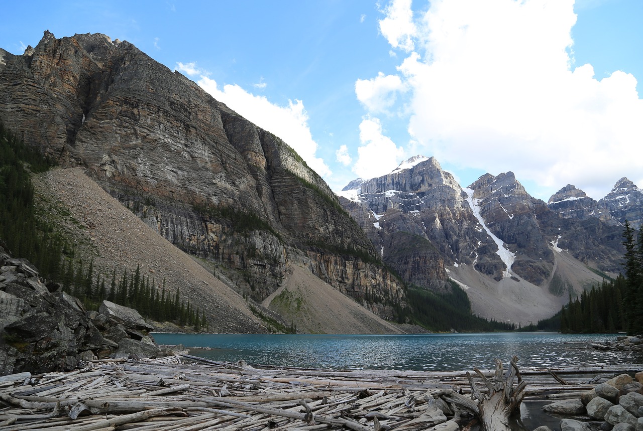 Ežeras,  Peizažas,  Kraštovaizdis,  Pobūdį,  Turistų Kelionės Tikslas,  Moreninis Ežeras,  Banff,  Alberta,  Kanada,  Uoliniai Kalnai