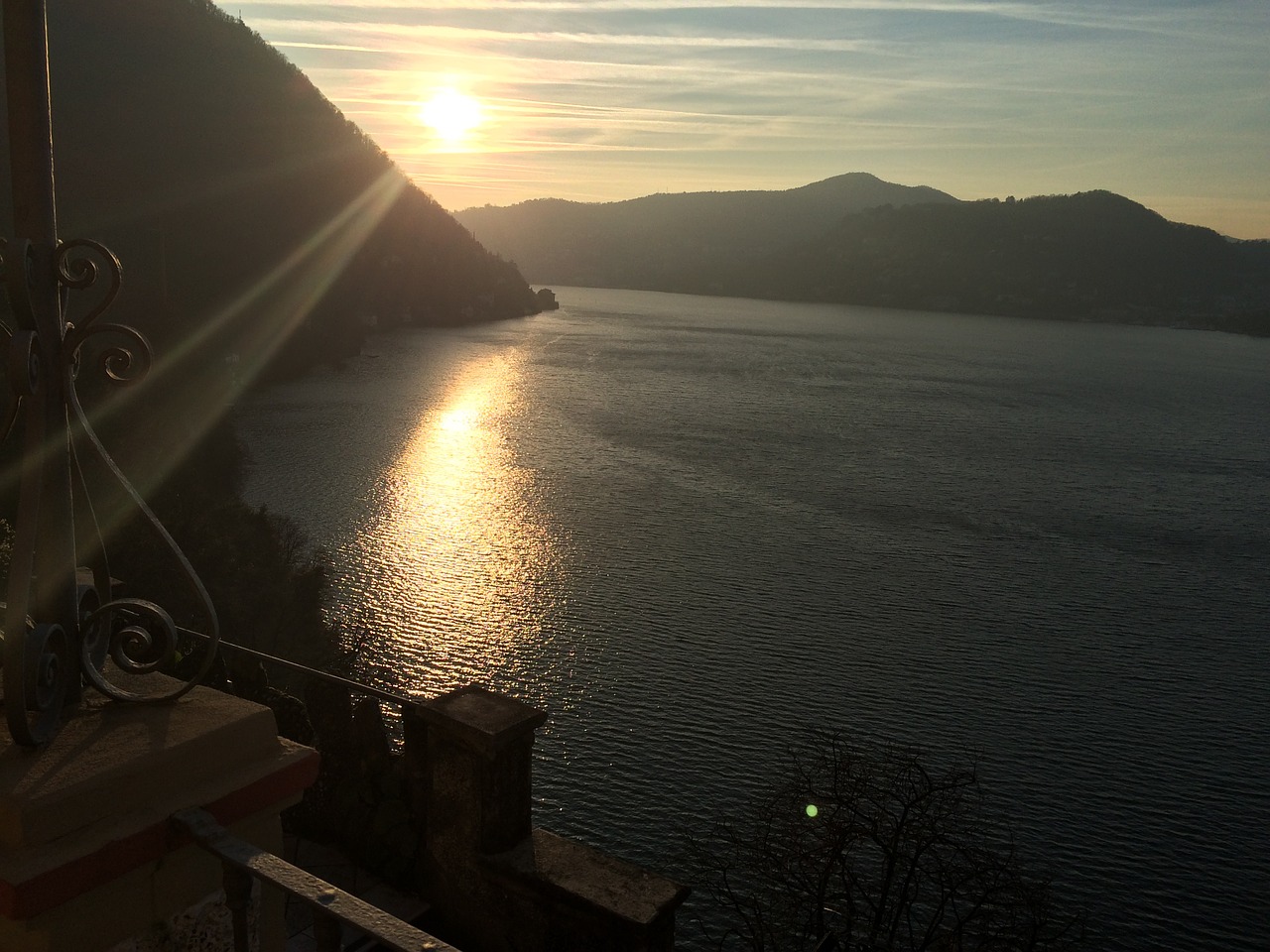 Ežeras, Žiema, Saulėlydis, Ežero Como, Nemokamos Nuotraukos,  Nemokama Licenzija