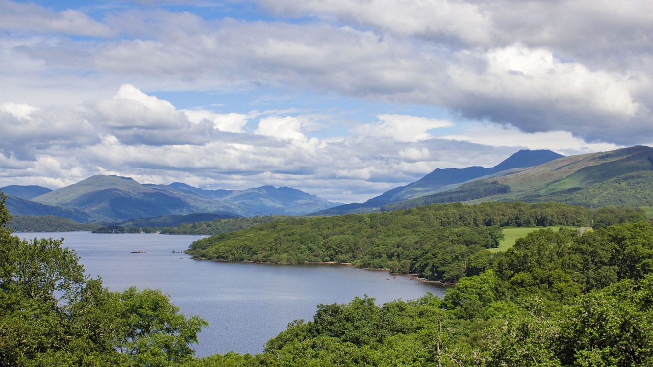 Ežeras, Loch Lomond, Skylė, Škotija, Vanduo, Kraštovaizdis, Debesys, Dangus, Gamta, Vandenys