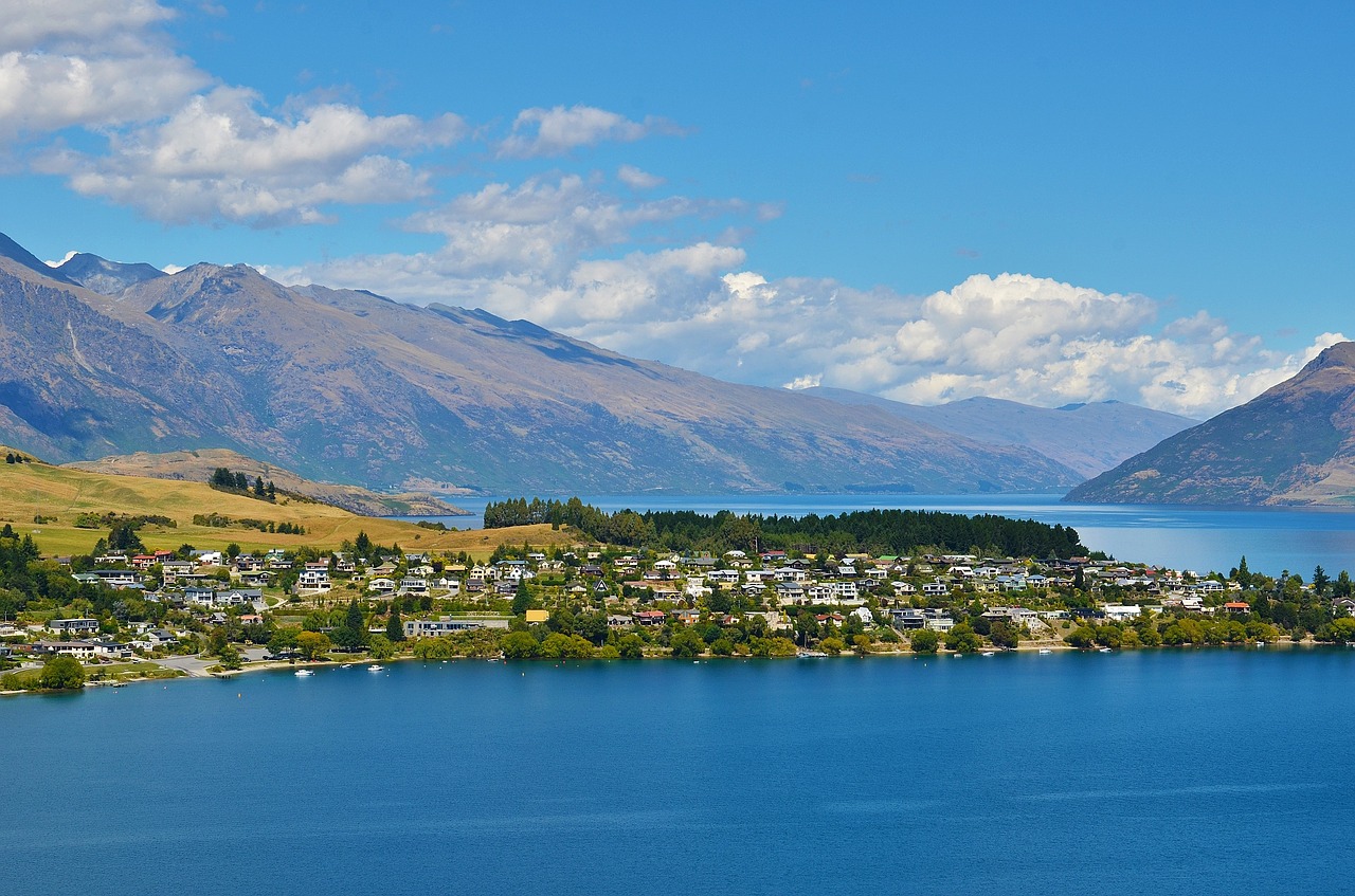 Ežeras, Kaimas, Kraštovaizdis, Vanduo, Kalnas, Gamta, Naujoji Zelandija, Nemokamos Nuotraukos,  Nemokama Licenzija