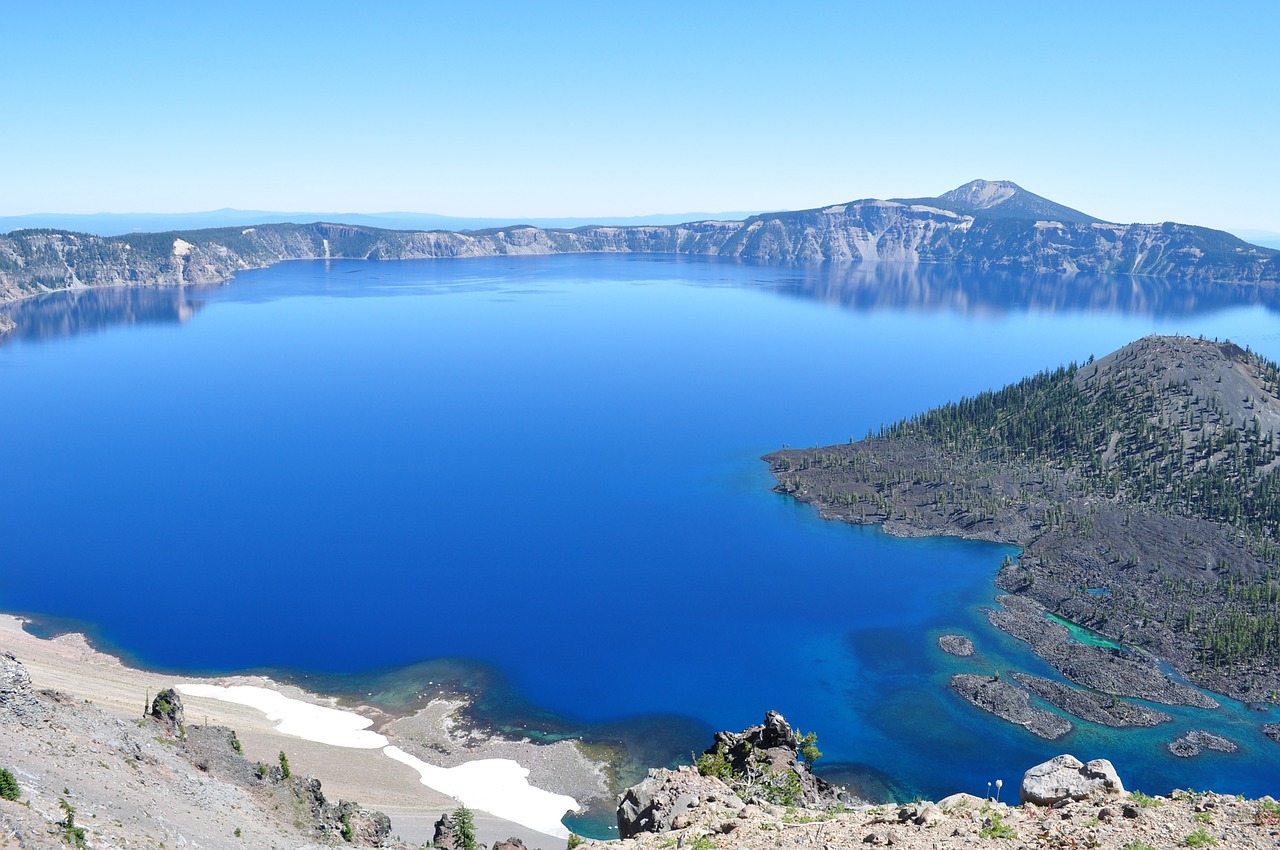 Ežeras,  Kraterio Ežeras,  Krateris,  Mėlynas,  Vanduo,  Kraštovaizdis,  Gamta,  Parkas,  Vaizdingas,  Oregonas