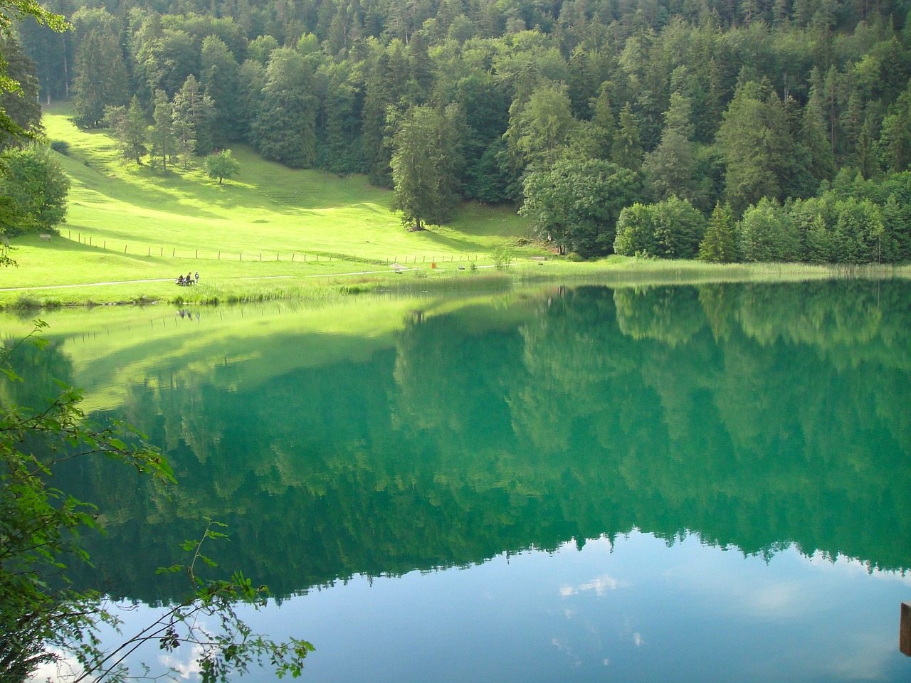 Ežeras, Vanduo, Vasara, Slėnis, Kalnas, Miškas, Medžiai, Apmąstymai, Šalis, Kaimas