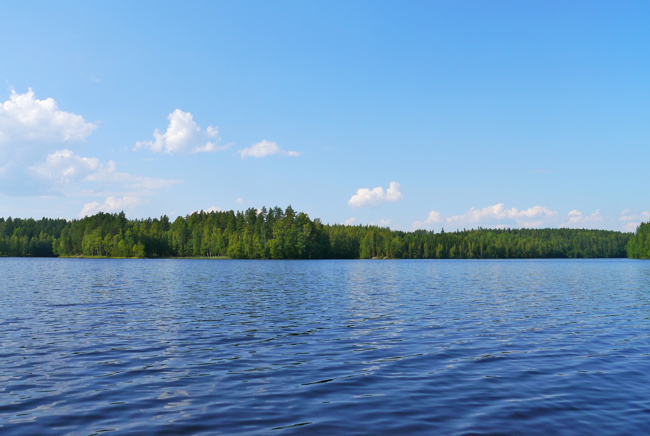 Ežeras,  Vanduo,  Gamta,  Finland,  Dangus,  Vasara,  Poilsis,  Tylus,  Bankas,  Vaizdas