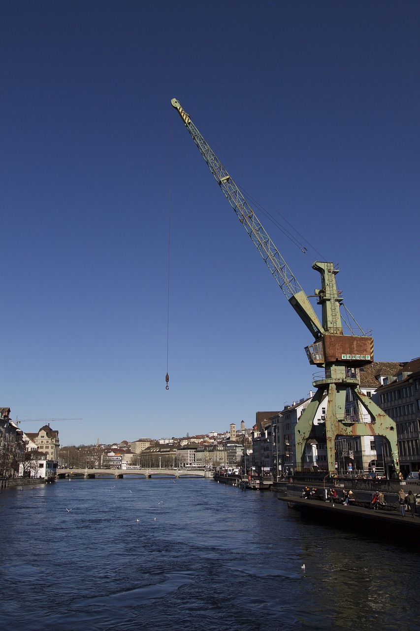 Ežeras, Zurich, Šveicarija, Kranas, Uostas, Upė, Vanduo, Istorinis, Struktūra, Logistika