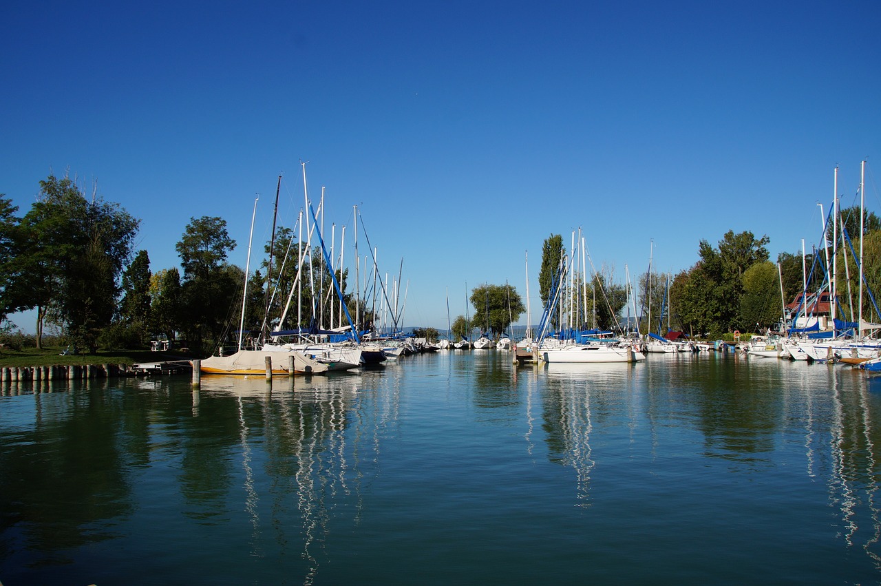 Ežeras, Balaton, Uostas, Marina, Burinė Valtis, Laivas, Mėlynas, Nemokamos Nuotraukos,  Nemokama Licenzija