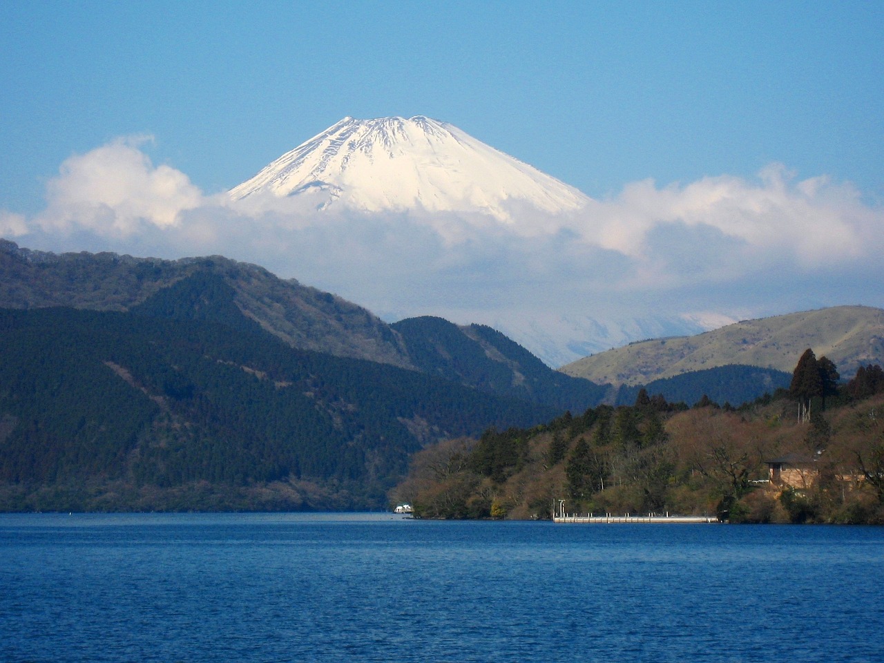 Ashi Ežeras, Mt Fuji, Kanagawa Japan, Nemokamos Nuotraukos,  Nemokama Licenzija