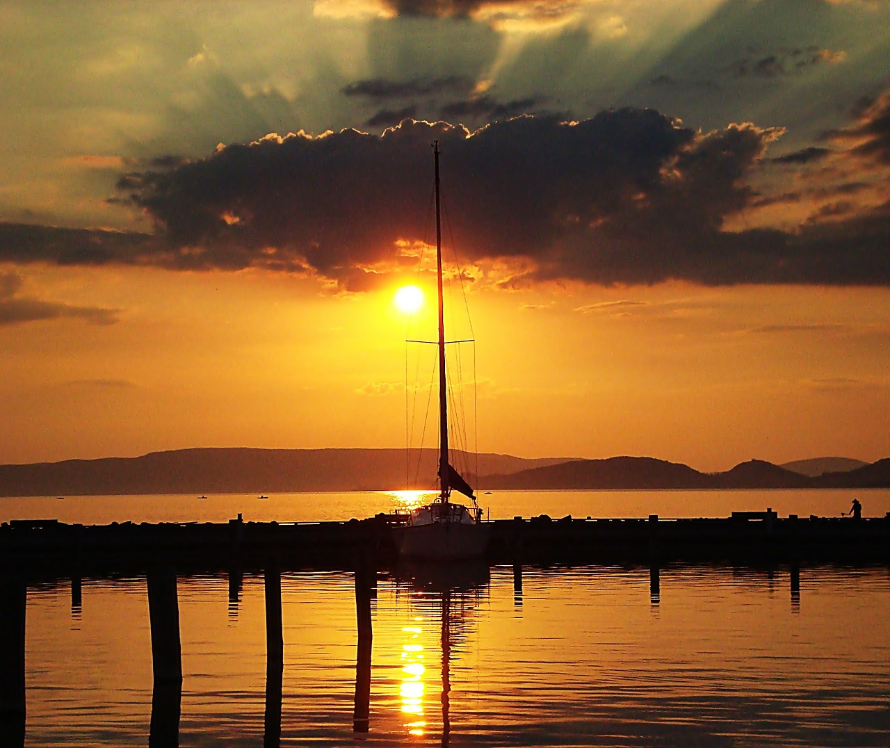 Balaton Ežeras, Saulėlydis, Kraštovaizdis, Nemokamos Nuotraukos,  Nemokama Licenzija