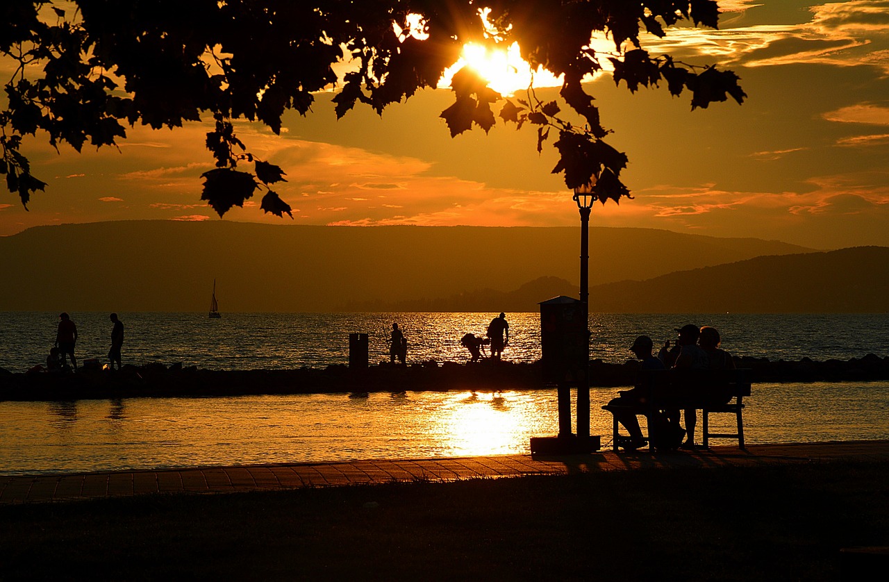 Balaton Ežeras, Saulėlydis, Gamta, Nemokamos Nuotraukos,  Nemokama Licenzija