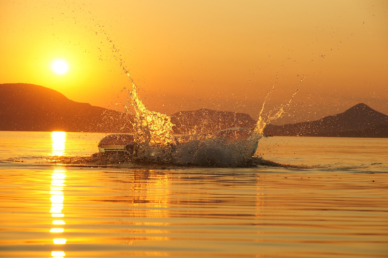 Balaton Ežeras, Purslų, Saulėlydis, Nemokamos Nuotraukos,  Nemokama Licenzija