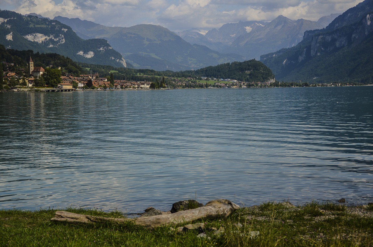 Ežeras Brienz, Brienz, Alpių, Alpių Takas, Kraštovaizdis, Šveicarija, Vasara, Gamta, Brienz Ežeras, Kalnai