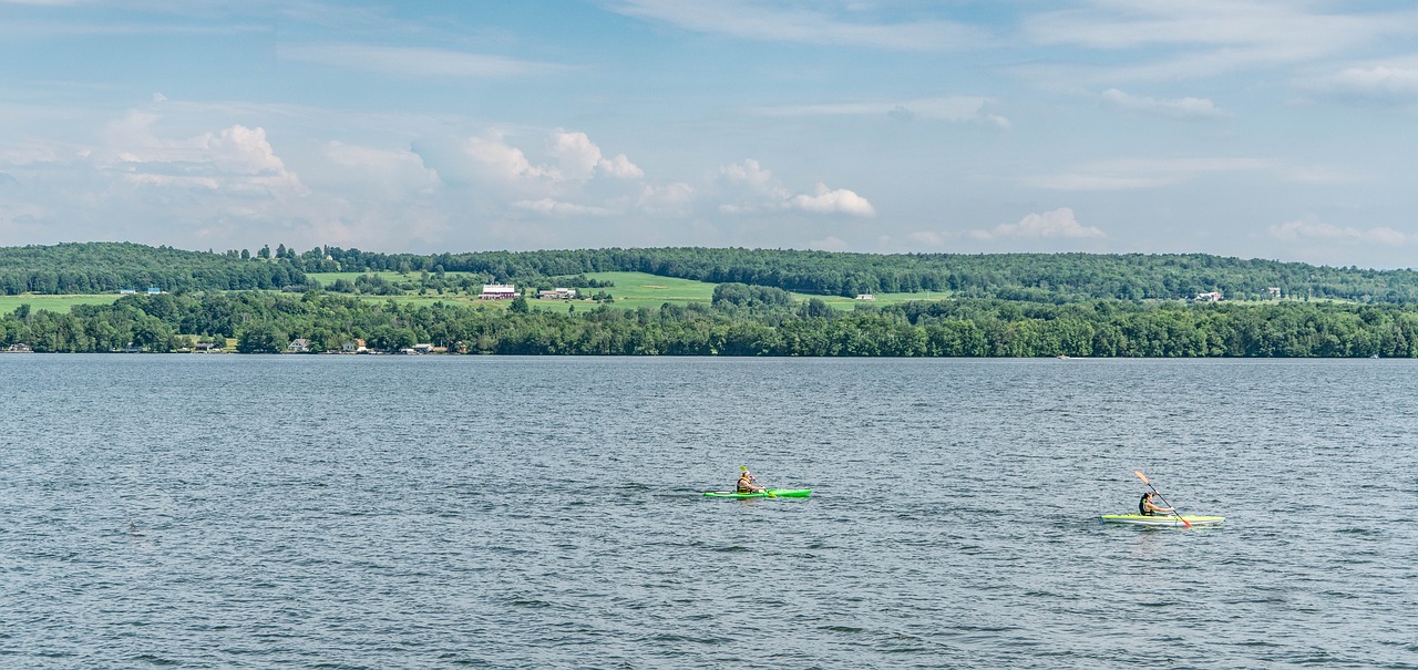 Ežeras Maitinate,  Vermont,  Kaimo,  Baidarės,  Pobūdį,  Kraštovaizdis,  Vaizdingas,  Spalvinga,  Dangus,  Kalnai