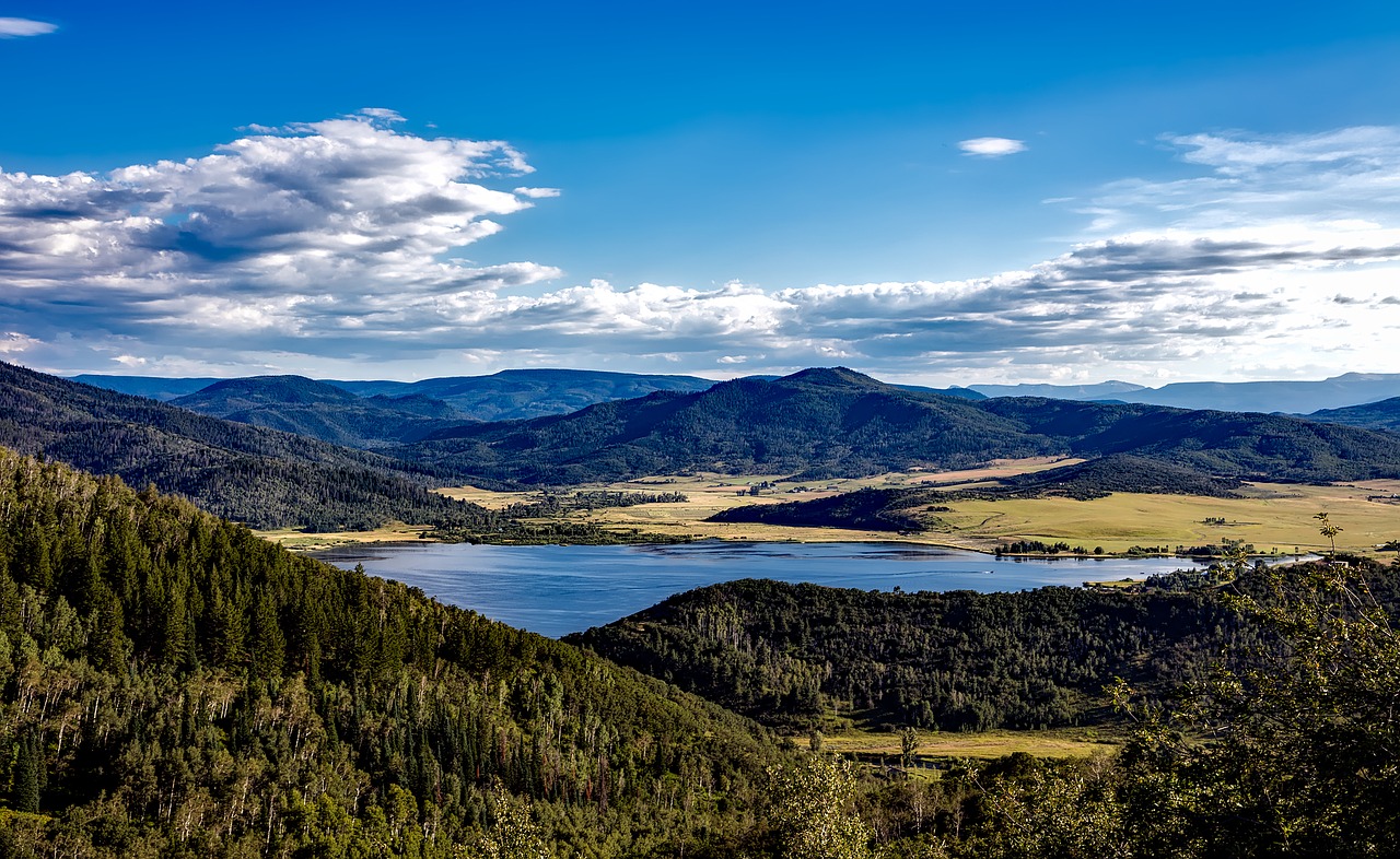 Ežero Katamanatis, Colorado, Kraštovaizdis, Vaizdingas, Gamta, Lauke, Miškas, Miškai, Medžiai, Apskritis