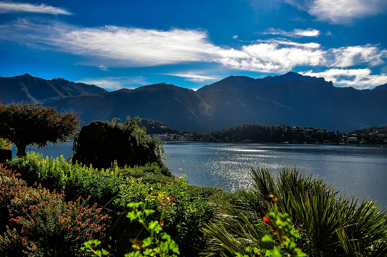 Ežero Como, Basant Di Como, Menaggio, Italy, Ežeras, Kalnai, Nemokamos Nuotraukos,  Nemokama Licenzija