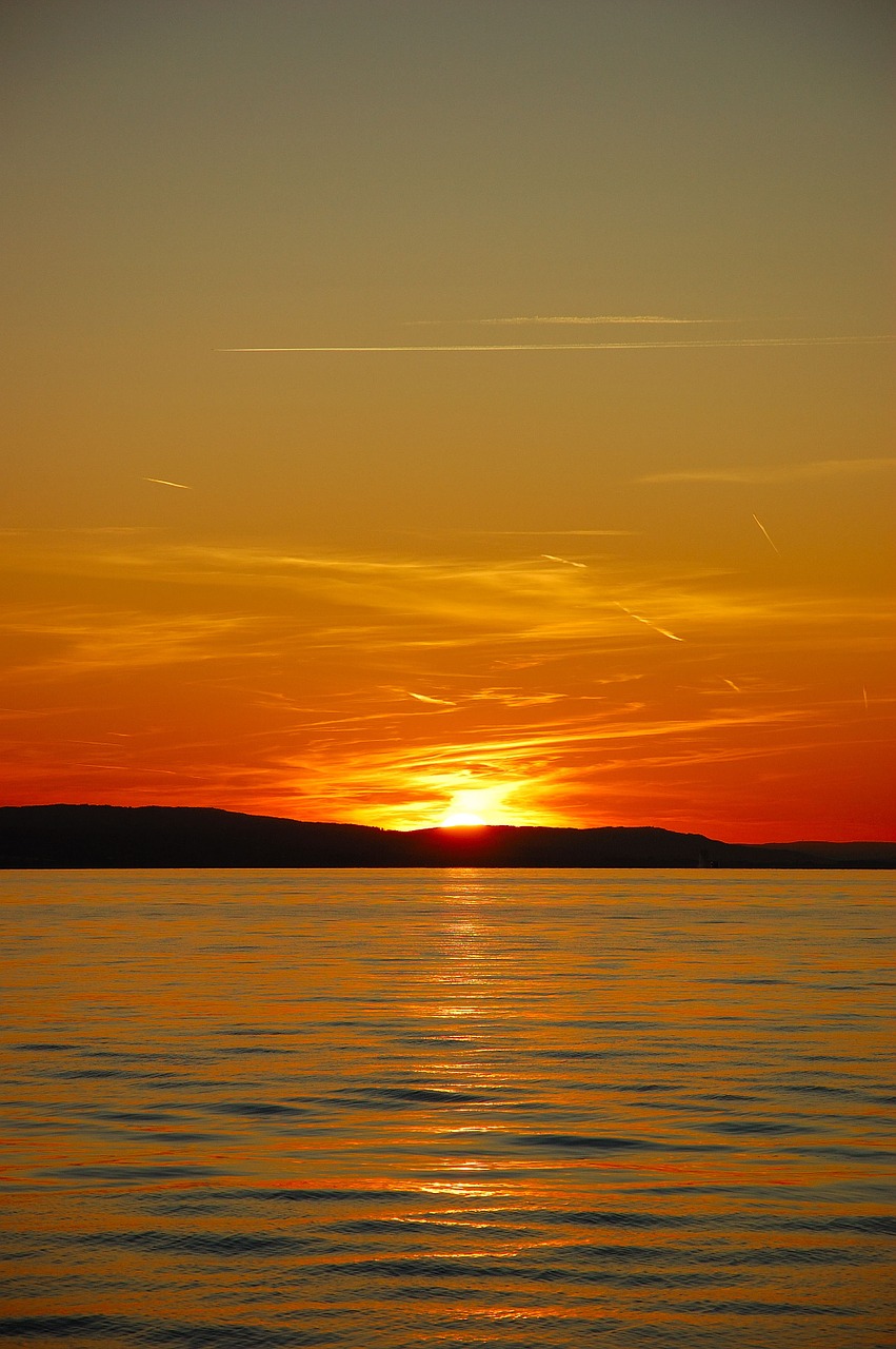 Ežero Konstanta,  Vanduo,  Dusk,  Vandenys,  Panorama,  Dangus,  Saulėlydis,  Nuotaika,  Atspindys,  Tolimas Vaizdas