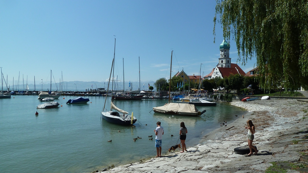 Ežero Konstanta, Isserburgas, Barokinė Bažnyčia, St George, Prieplauka, Veidrodis, Nemokamos Nuotraukos,  Nemokama Licenzija