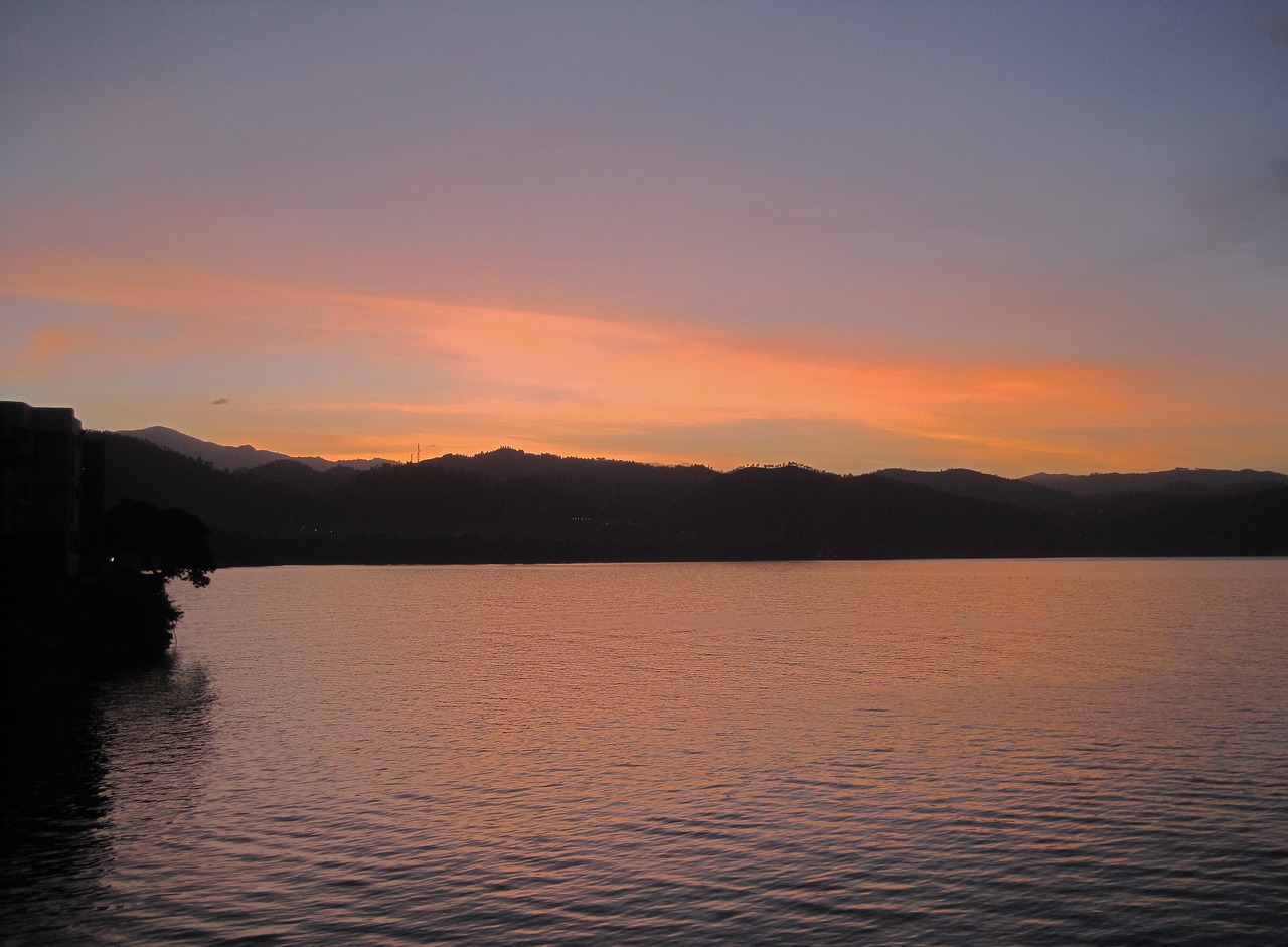 Ežeras Kivu, Vanduo, Užtvankos, Ežeras, Didelis, Afrika, Saulėtekis, Spalvos, Minkštas, Oranžinė